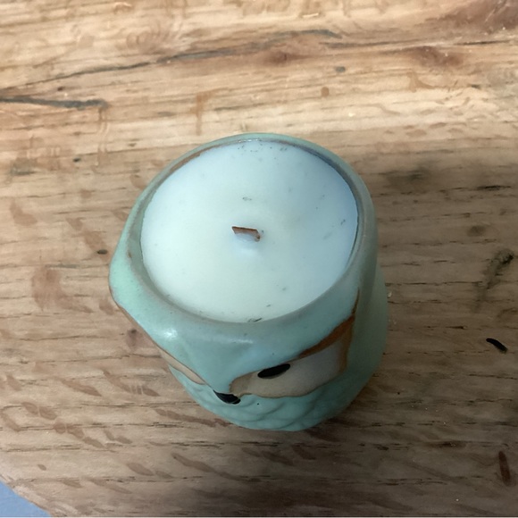 Owl Wood Wick Candle - Repurposed Planter - Gingerbread Vanilla Scent - Unique - Picture 6 of 10